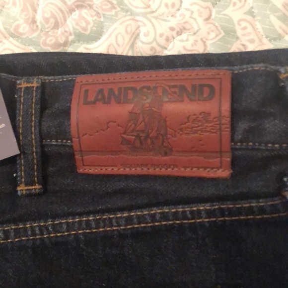 GREAT FOR WINTER!! Brand new!! Lands End Men’s Square Rigger Lined Jeans - Picture 2 of 5